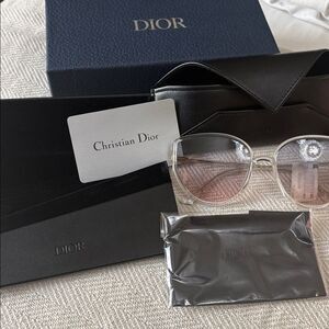 NIB Christian Dior Stellaire SOSTELL4S-900-AJ Clear frame with 2 Dior Case